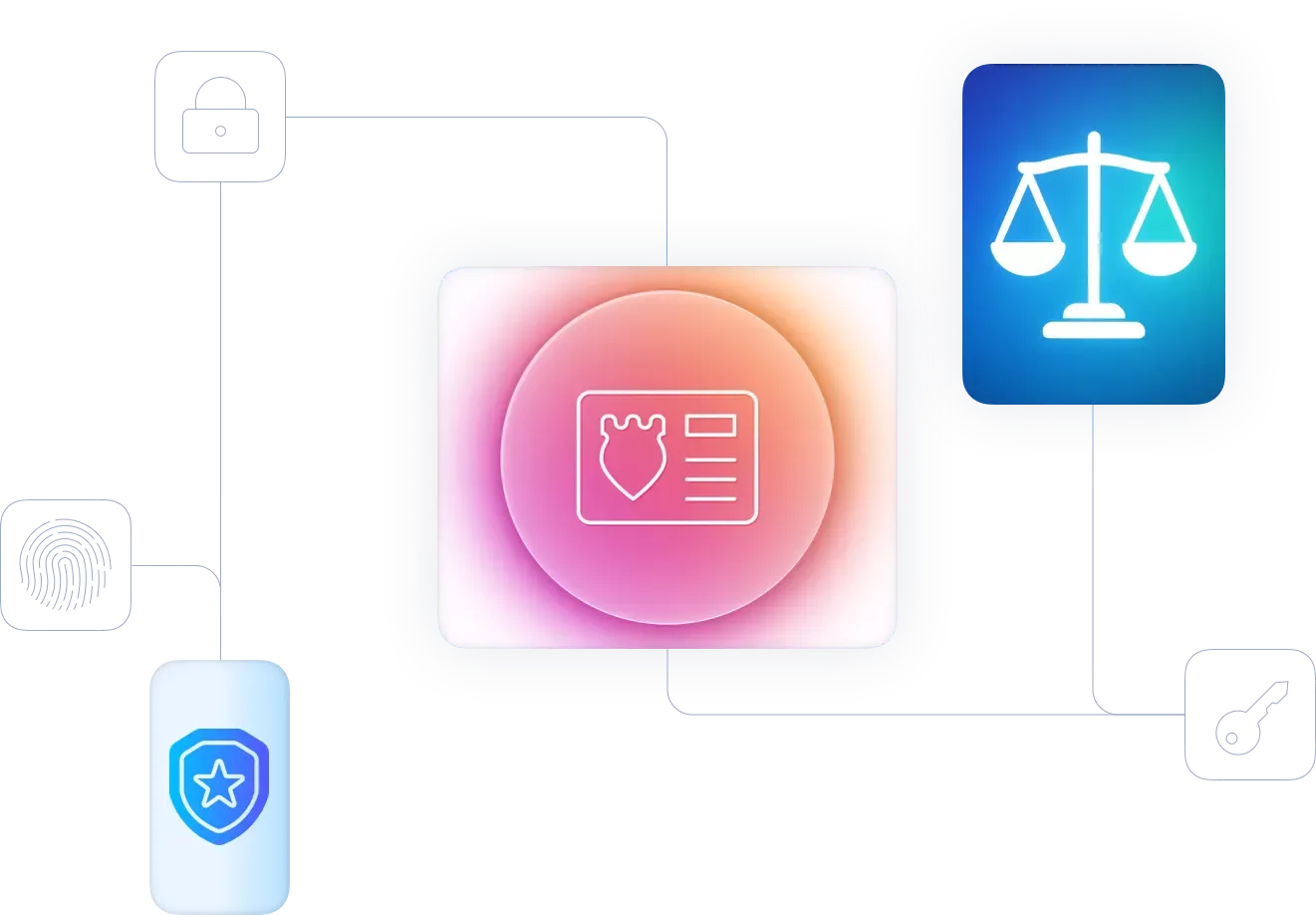 A diagram outlining cloud storage and data security for criminal justice organizations