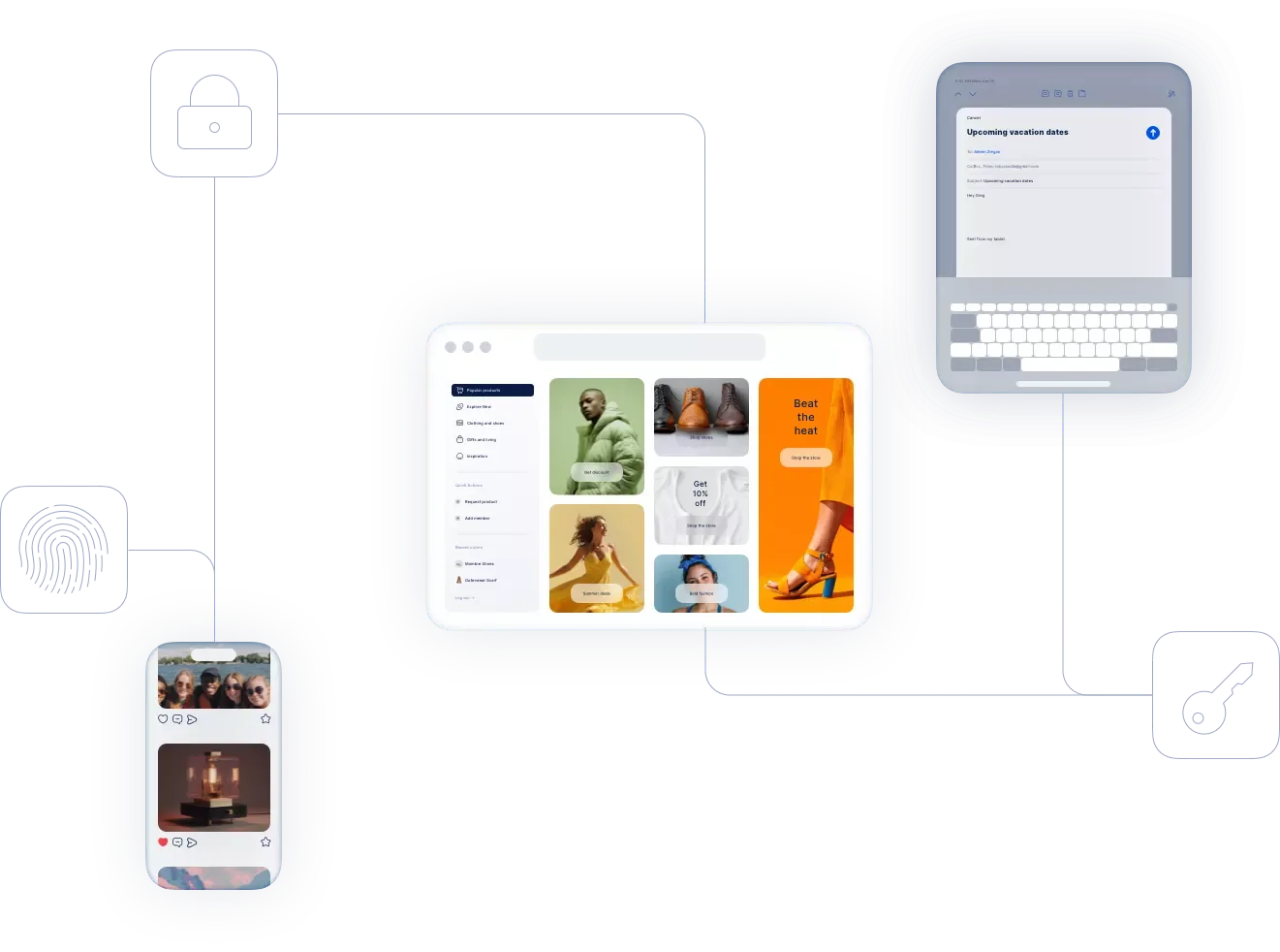 A diagram outlining data security and GDPR compliance